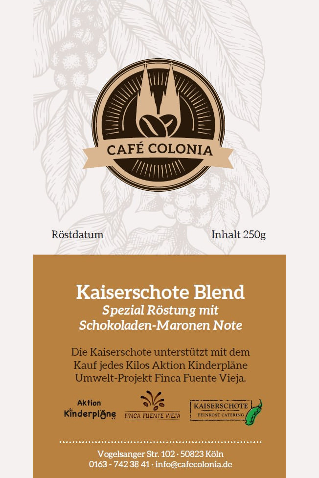 Kaiserschote Feinkost Catering Kaffee Blend Köln